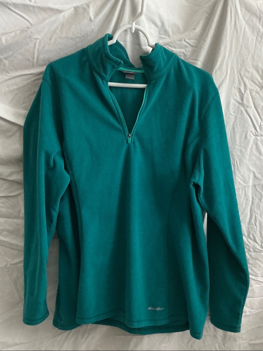 Eddie Bauer Teal Quarter-Zip Fleece Pullover 2XL